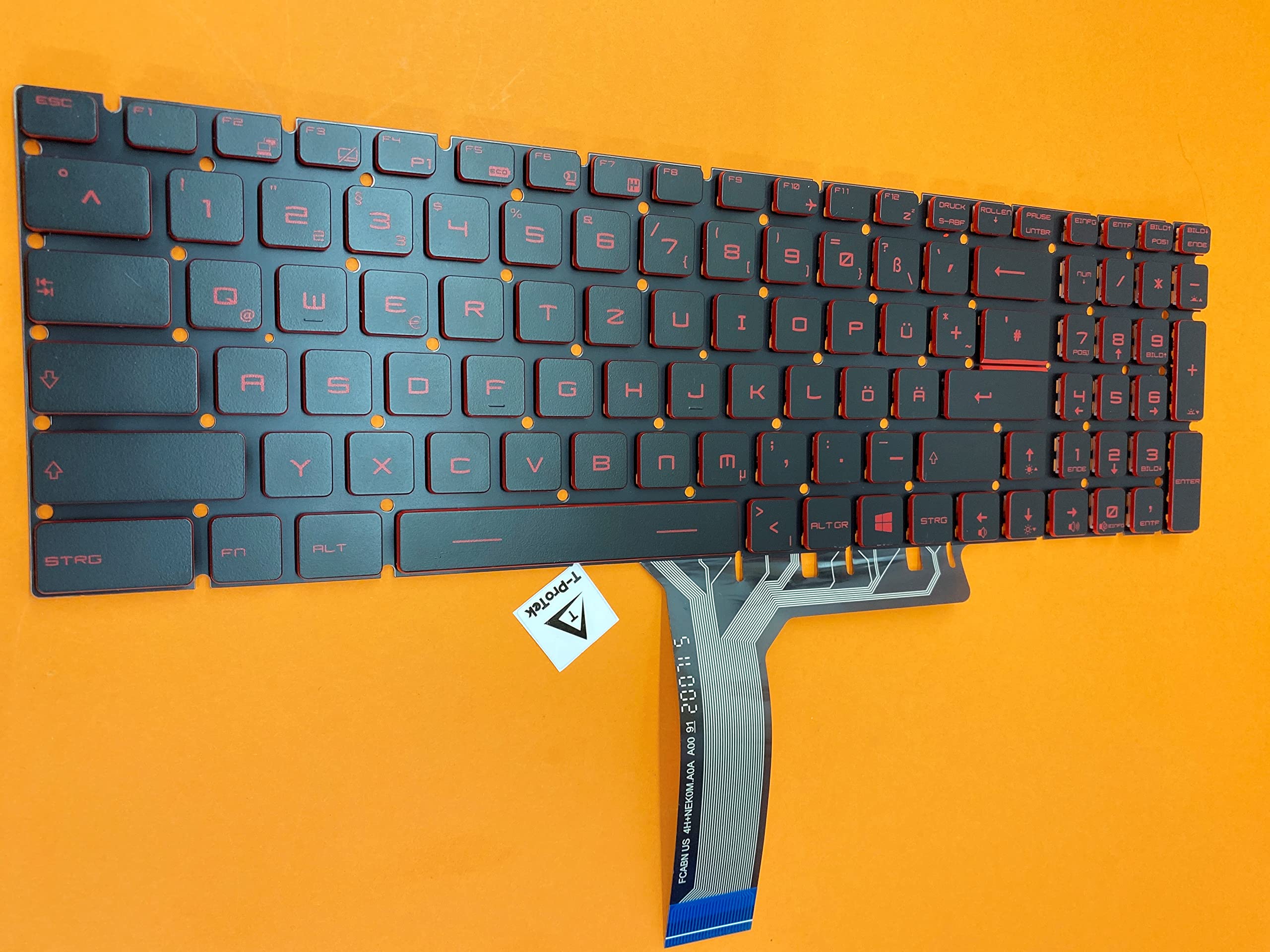 Teclado alemán compatible con MSI CX620/CX620X/CX620MX MS-1688