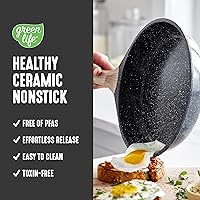 Vista 2 de GreenLife 8 Piece Ceramic Nonstick Cookware Set, Induction Suitable Non Toxic PFAS-Free Pots & Pans, Dishwasher Safe, Cooking Set, Stock Pot