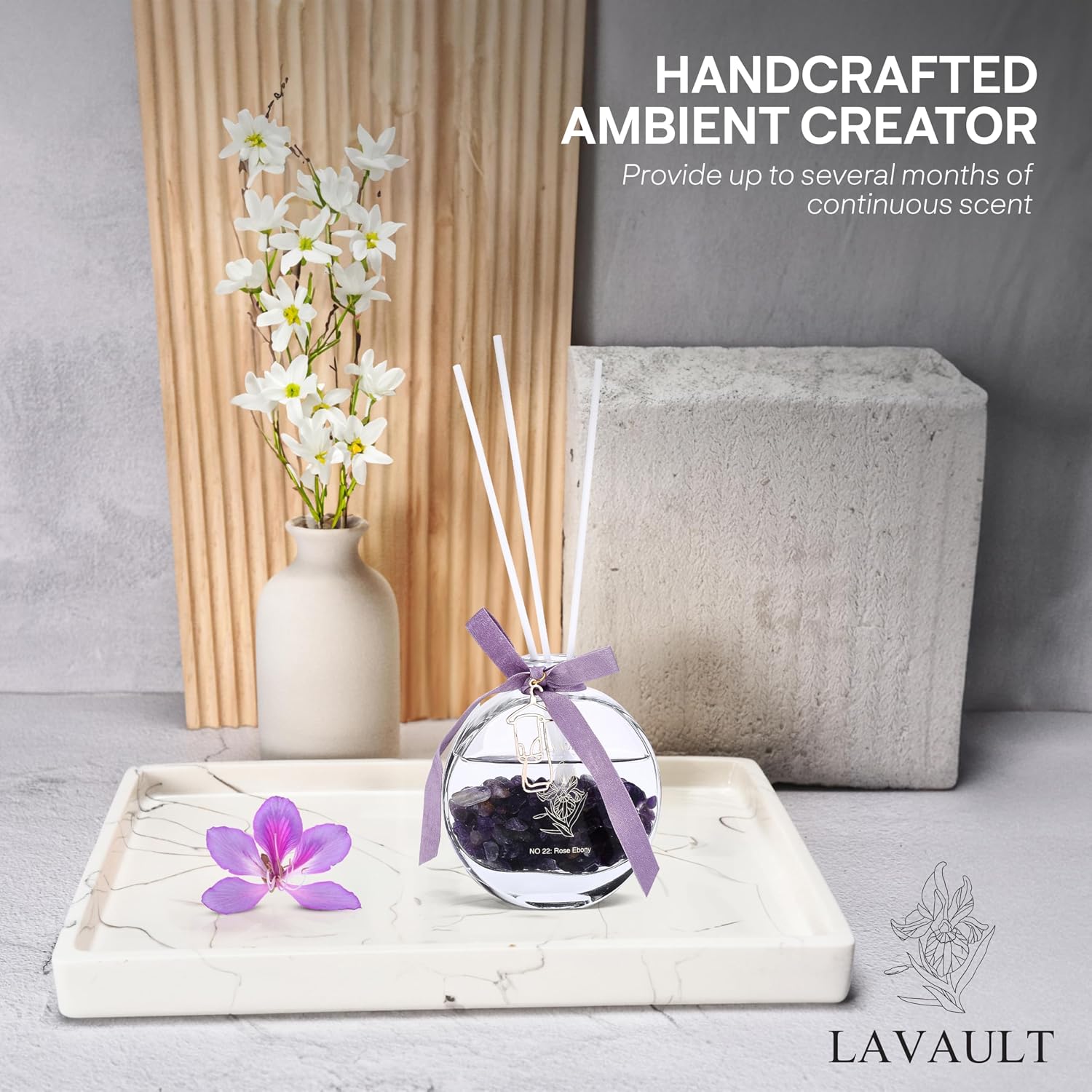 Reed Diffuser Sphere Shape &100ML_1 Unit_Purple