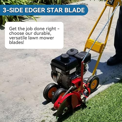 Miniatura 5 de Edger Blade 781-0748 781-0748-0637 para Craftsman Troy-Bilt MTD - Cuchilla de zanjadora Tri-Star de 3 lados y 9 pulgadas para bordeadora de gas B&S