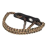 SUNYA Archery Bow Wrist Sling, 550 Paracord Strap Comfortable on Hand.100% Full Grain Leather Yoke, Multiple Camo Colors.Fit Compound Bow Stabilizer & Recurve. (Aero)