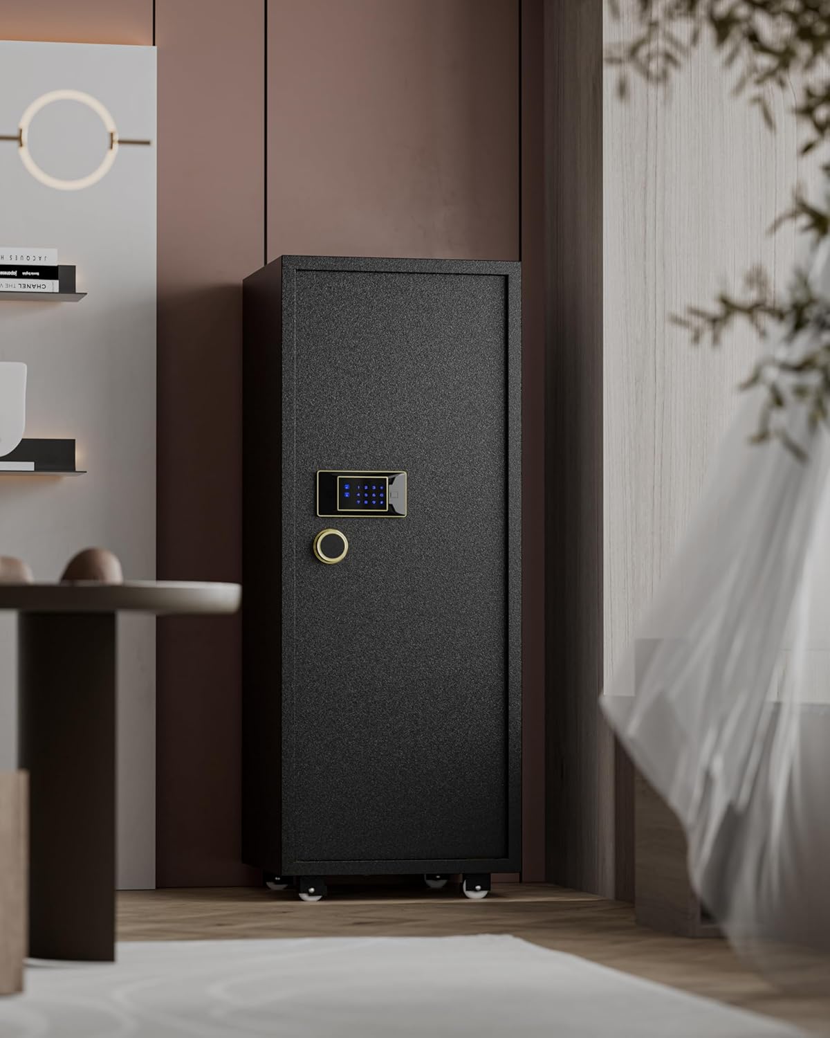 TIGERKING 17.6 Cu Ft Extra Large Home Security Safe – Touchscreen Lock, Heavy-Duty Steel Construction, Internal Compartment, Jewelry & Luxury Items, Ideal for Home or Office (Black, Classic Style)