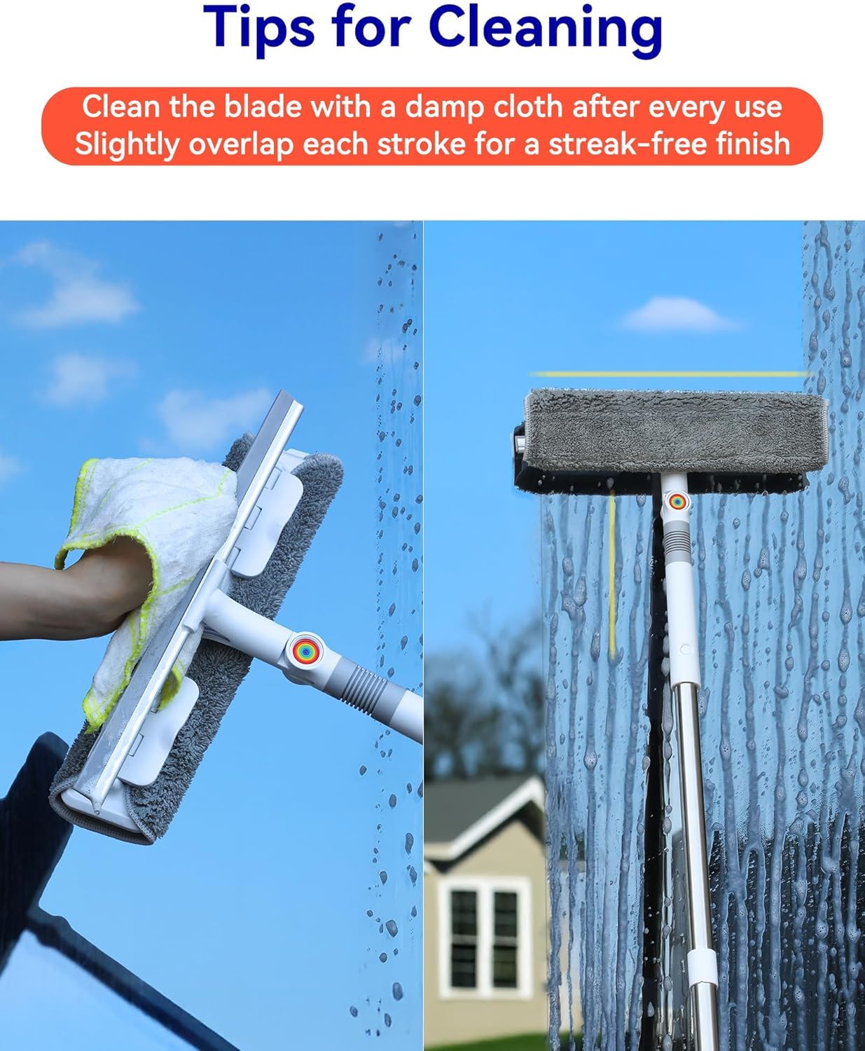 Window Washing Kit with Extens Pole: Profal Window Cleaner