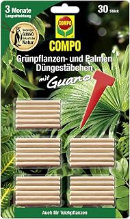 COMPO Grünpflanzen- und Palmen Düngestäbchen mit Guano, 30 Stk.