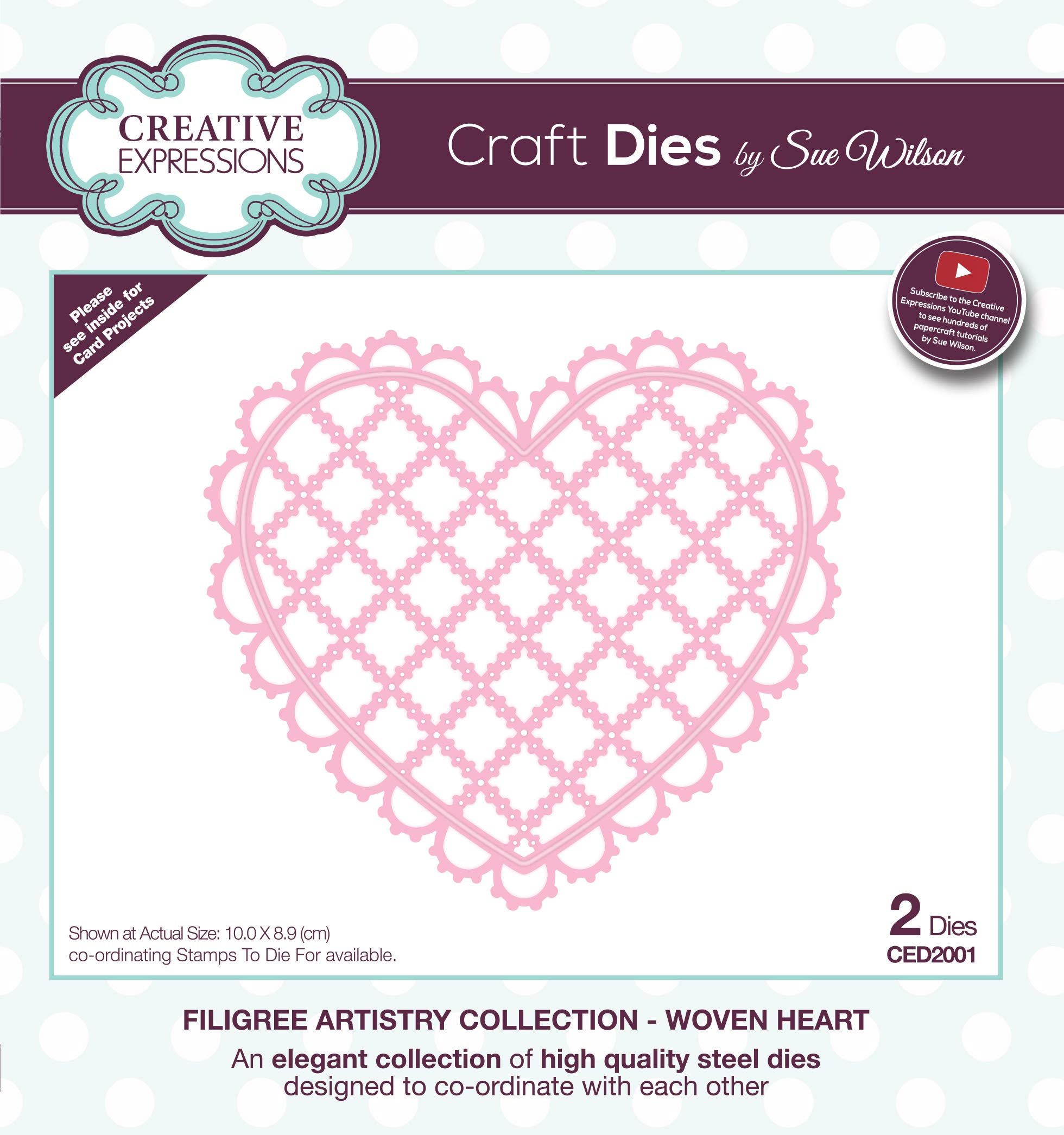 Sue Wilson Designs - Filigree Artistry Collection - Woven Heart (CED2001)
