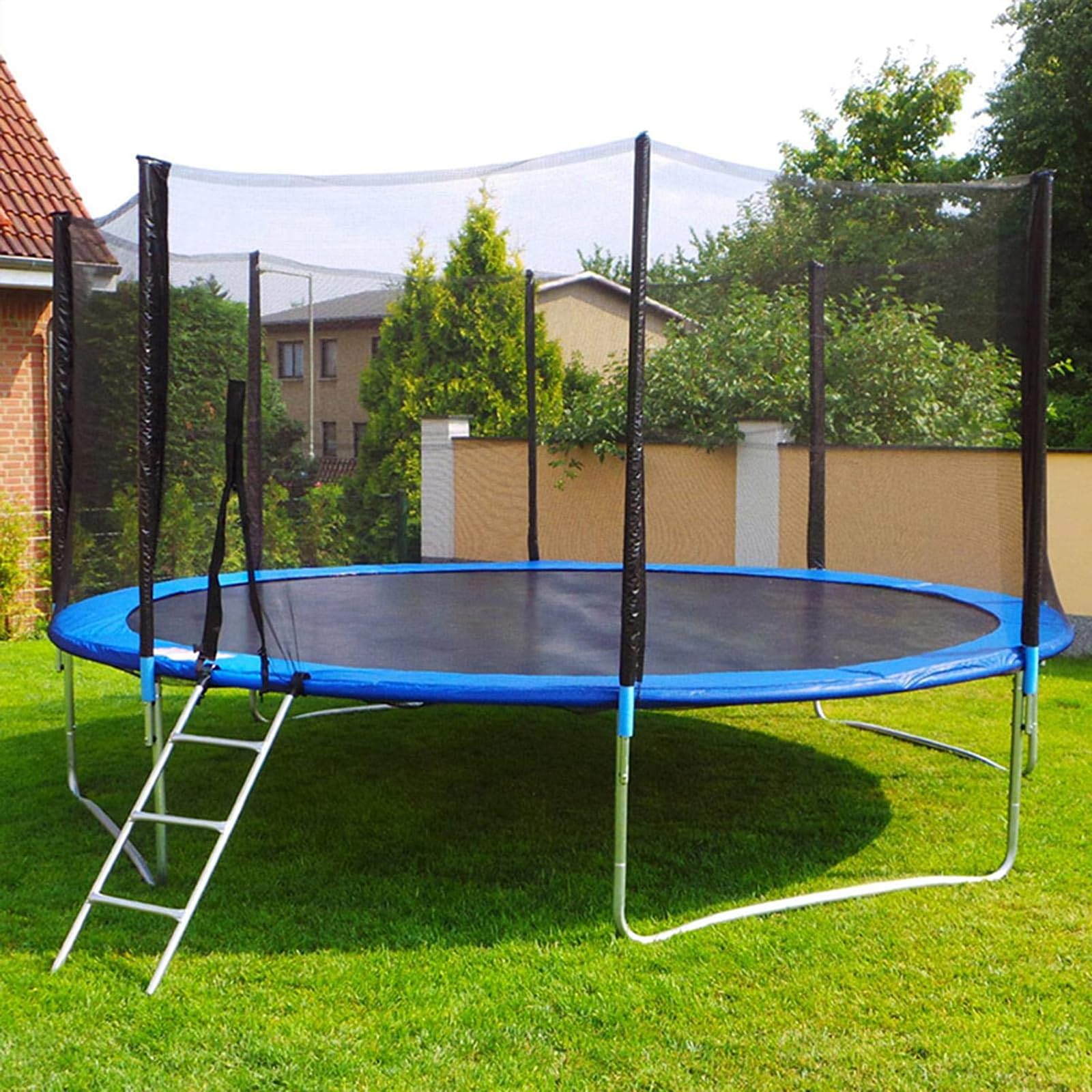 Red de Recambio para Cama elástica, Red de Repuesto for trampolín de 5 a 16 pies, Postes múltiples, Red Transpirable for recinto de Seguridad(14ft 8 Poles)