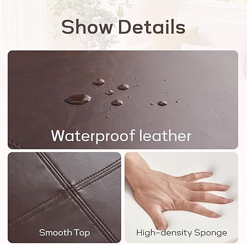 Miniatura 50 de HUIMO Otomana cuadrada de almacenamiento, mesa de centro otomana grande para sala de estar (gris oscuro) Gris oscuro,Negro,Marrón,Gris,Caqui,gris