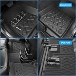 Nilight Floor Mats for Dodge Grand Caravan 7 Seats 2011-2021/2008-2016 Town & Country (Stow'n Go Only) All Weather Custom Fit Heavy Duty Floor Liners