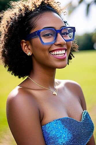 Miniatura 6 de VISOONE - Lentes para Bloqueo de Luz Azul con Marco Rectangular TR90 y Estilo Chic Preppy para Mujeres y Hombres, Diseño River