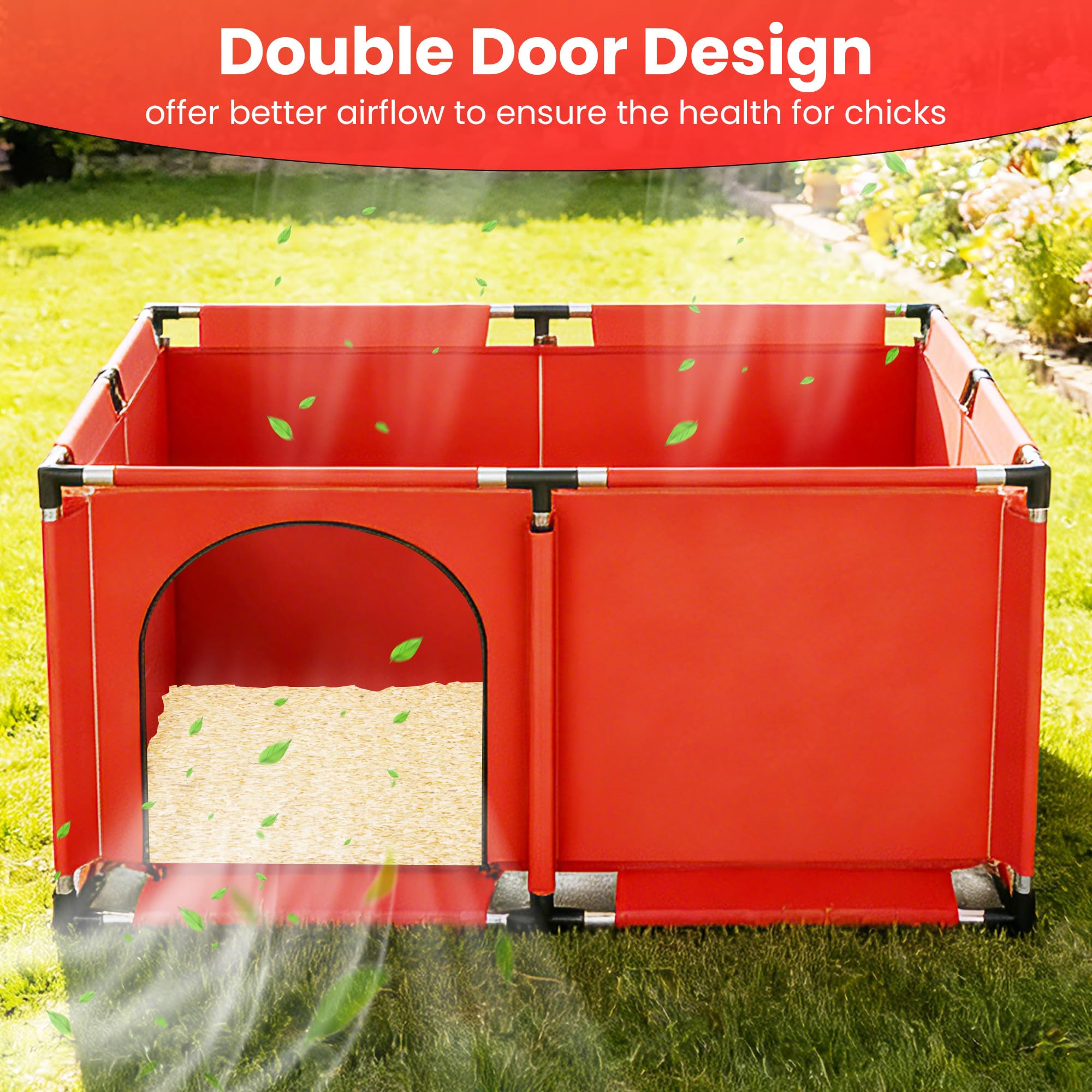 Caja de cría de pollitos para iniciación de pollos, incluye lámpara de calor de temporización, aserrín, comedero de pollitos y juego de bebedero, criador de aves de corral con lámpara de calor