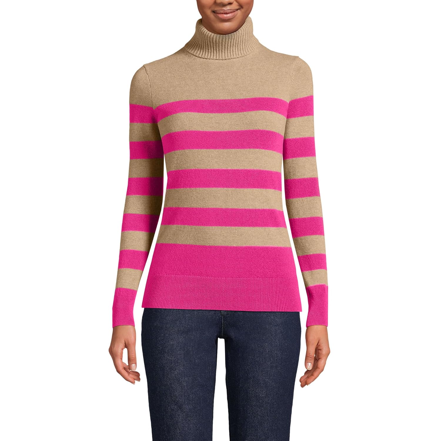 Lands End Womens Cashmere Turtleneck Sweater