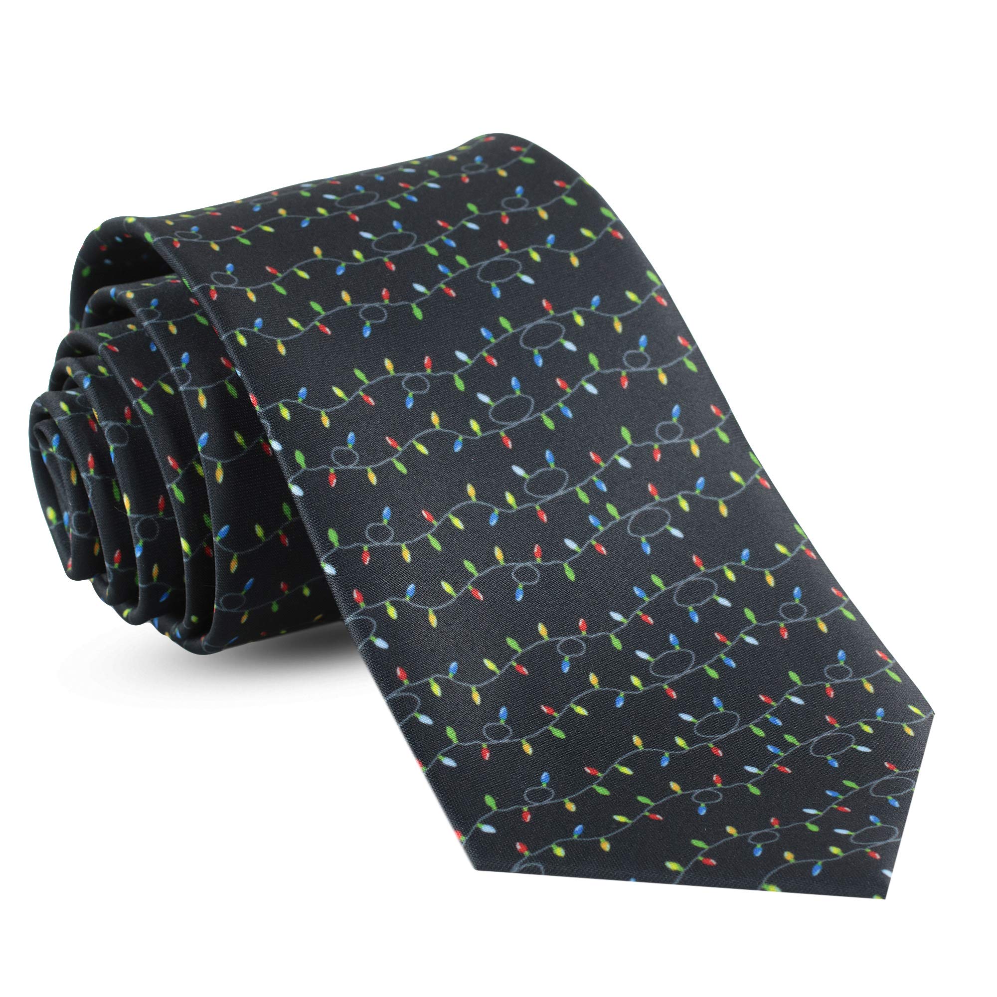 John William ClothingChristmas Ties For Men: Mens Printed Festive Necktie Holiday Neckties Tie