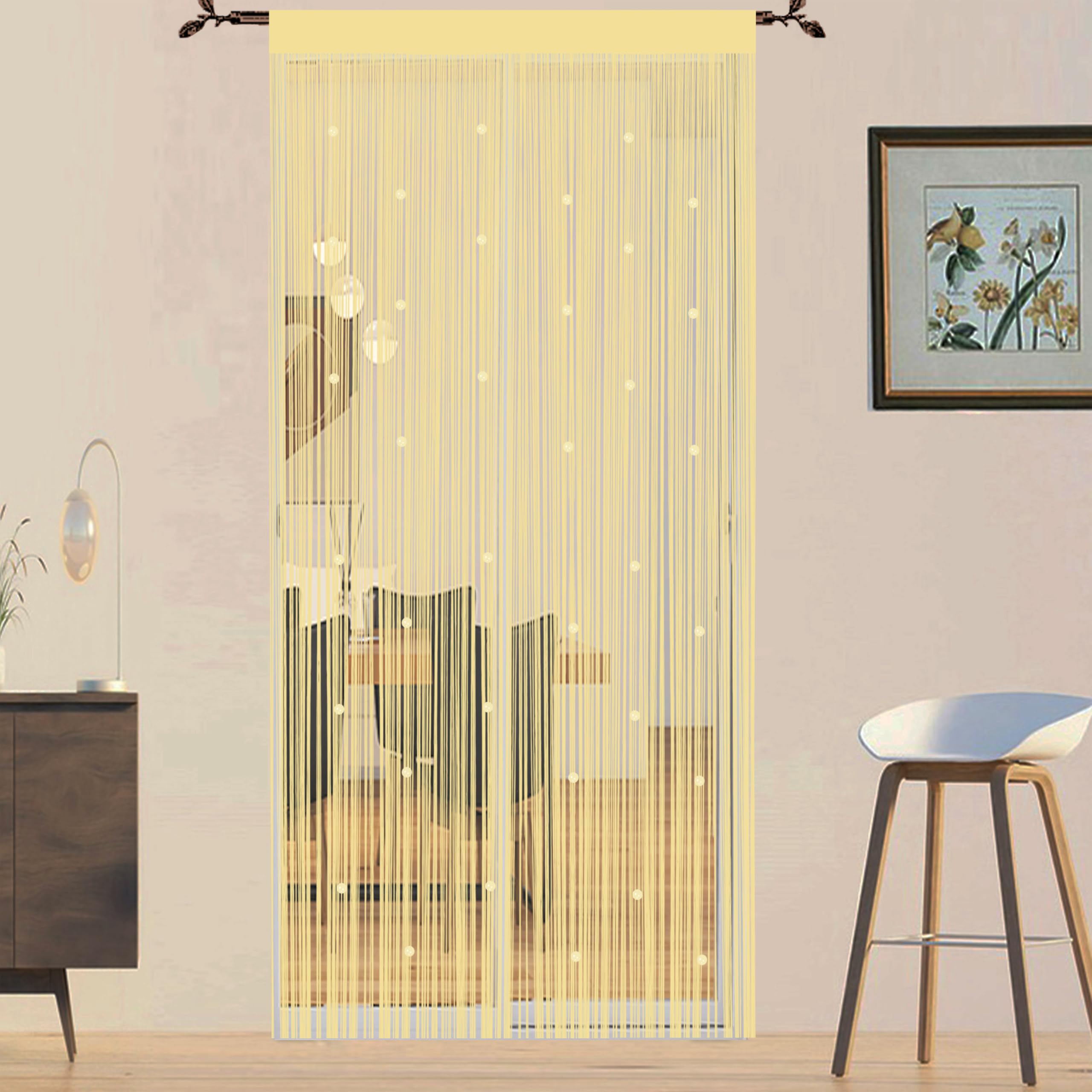 Tenda A Perline Per Porte - Antimosche Decorativa Ecru 90x245 Cm - Foto 2