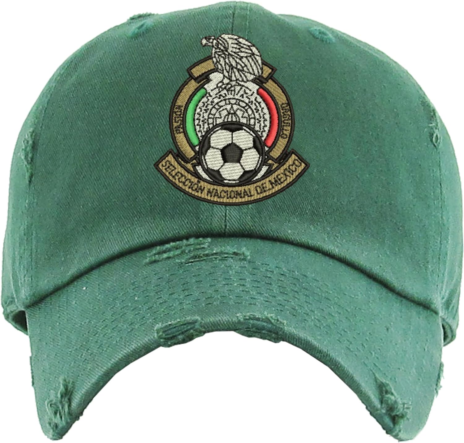 Mexico Soccer Embroidered Dad Hat Mexican Flag Sport Cap