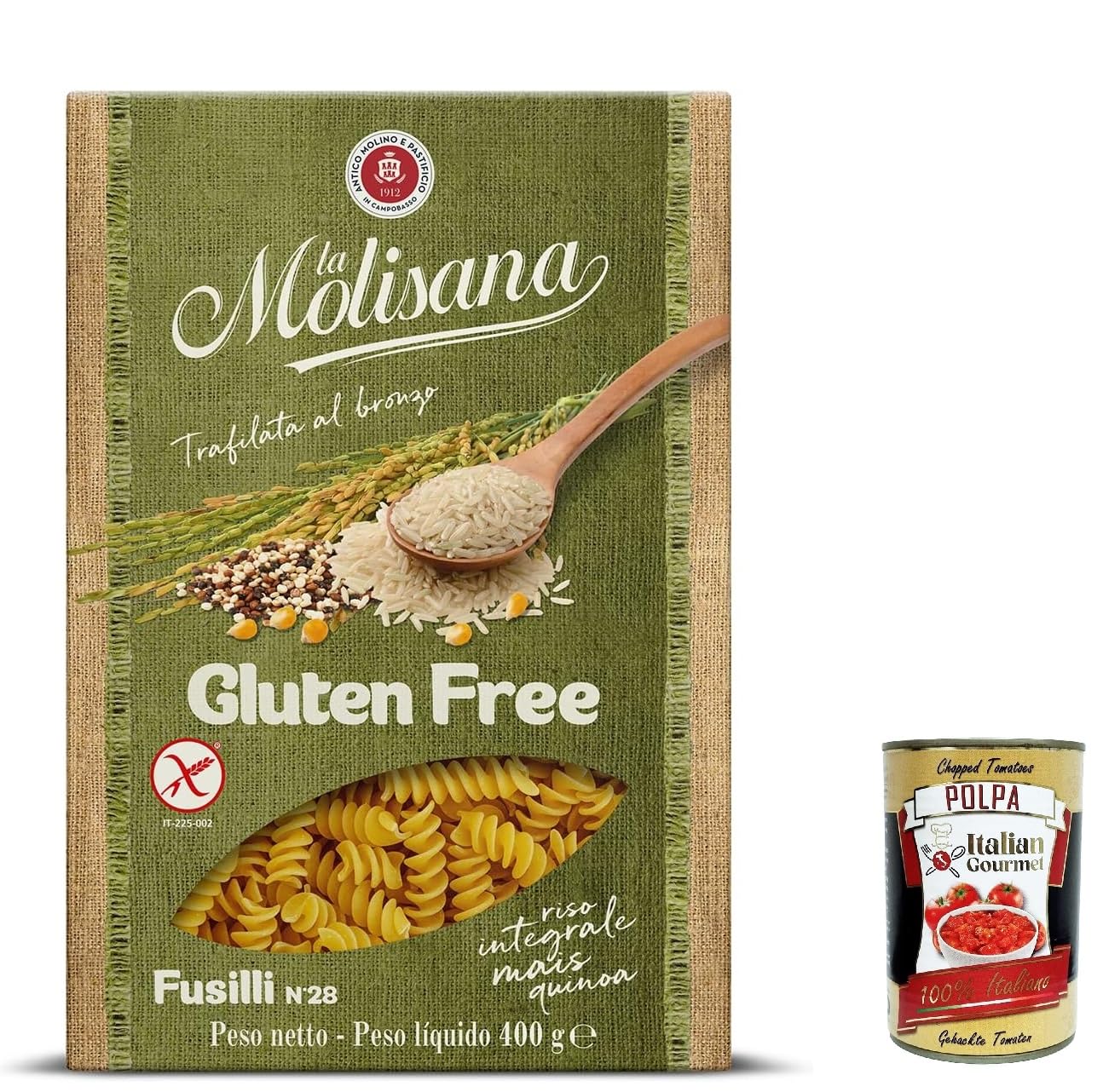 Italian Gourmet Fusilli n. 28 Pasta senza glutine, glutenfrei 20 x 400g