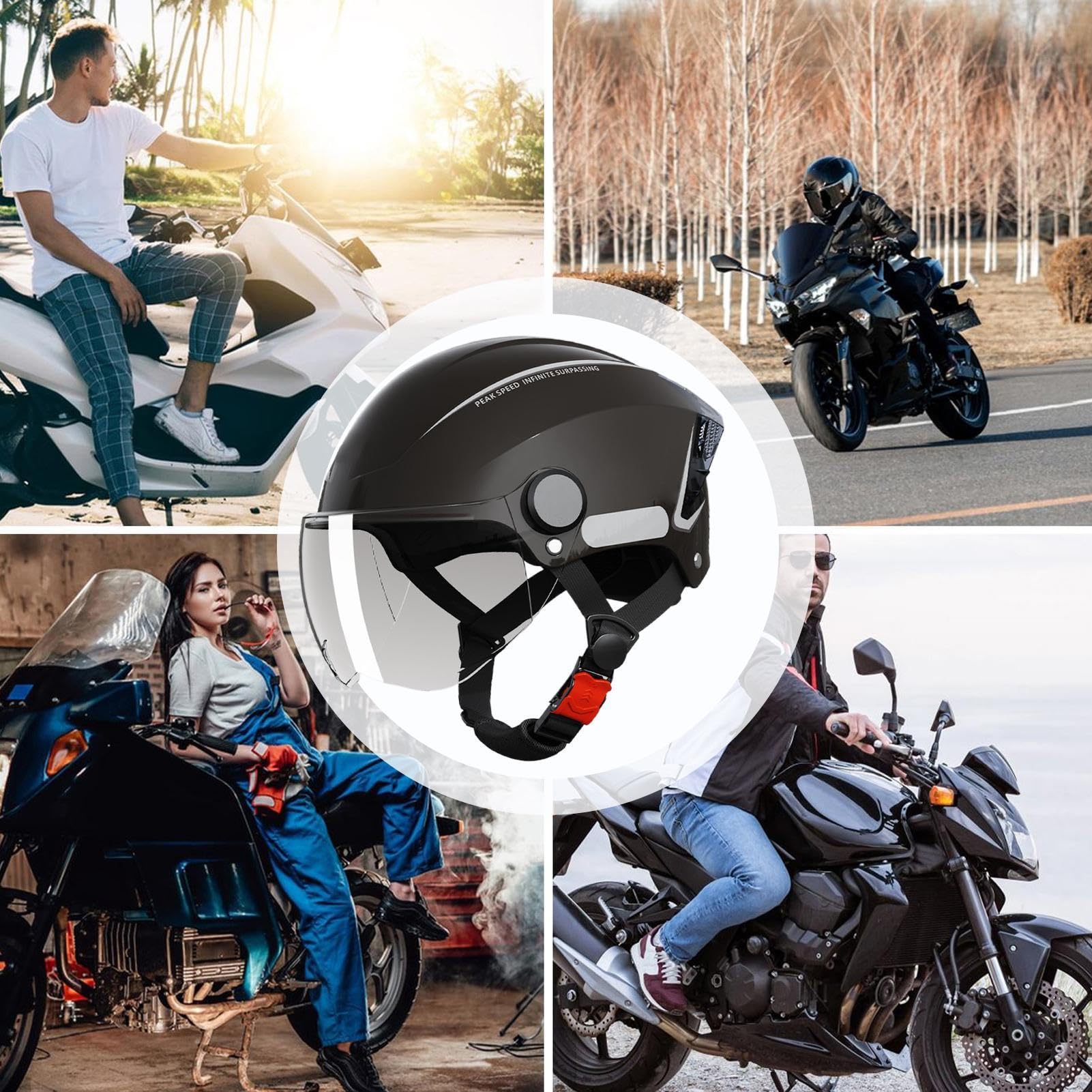 Casco de bicicleta para adultos, casco de monopatín - Casco de bicicleta ligero ajustable | Equipo protector para patinaje y patinaje para bicicleta de montaña Ciclismo Ciclismo Scooter eléctrico