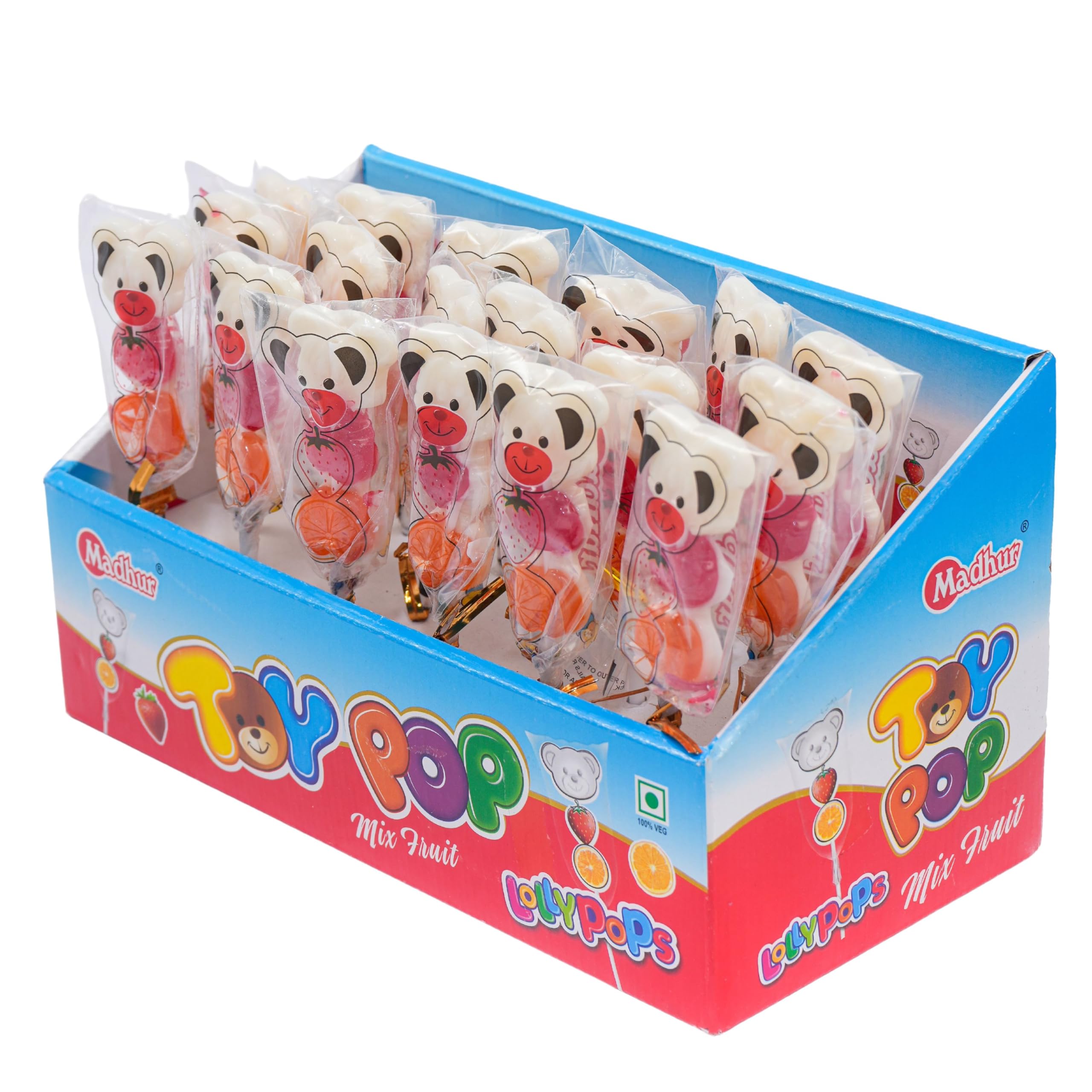 Madhur Mixed Fruit Flavored Toy Pop Lollipops | Toy Pop Candy | Vanilla, Strawberry, Orange | 360g | Ideal for Parties & Gifts (B09Y3F54GV) Amazon Price History, Amazon Price Tracker