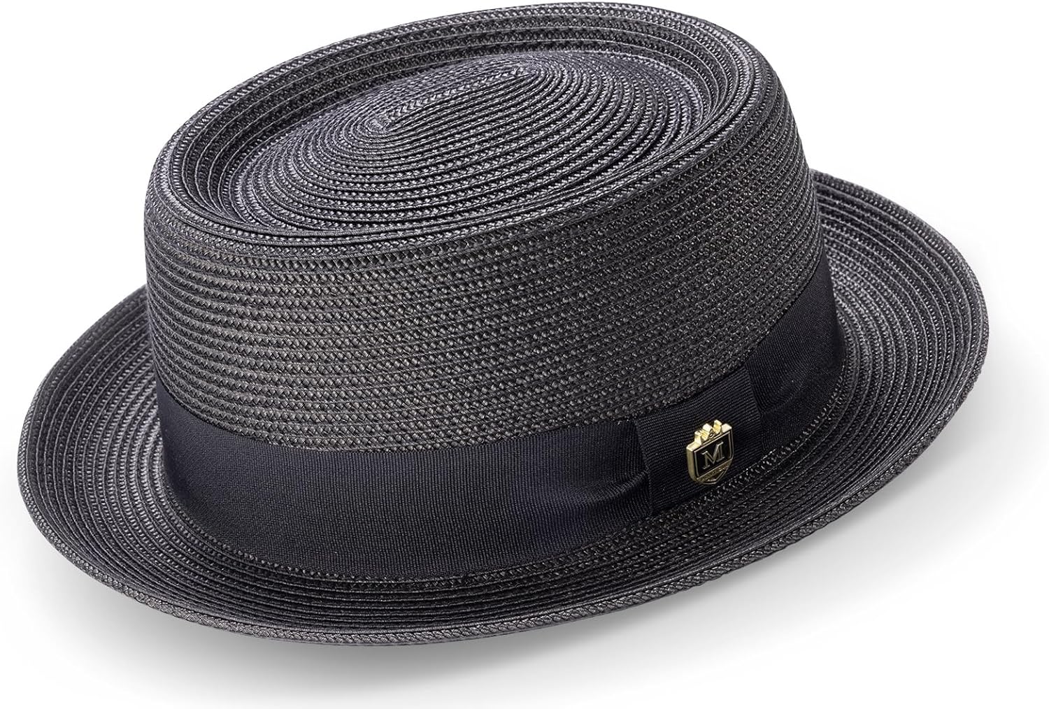 MONTIQUE Signature Ribbon Band Fedora Hat for Men | Fashionable & Elegant Design Porkpie Hat to Elevate Men’s Style | H-95