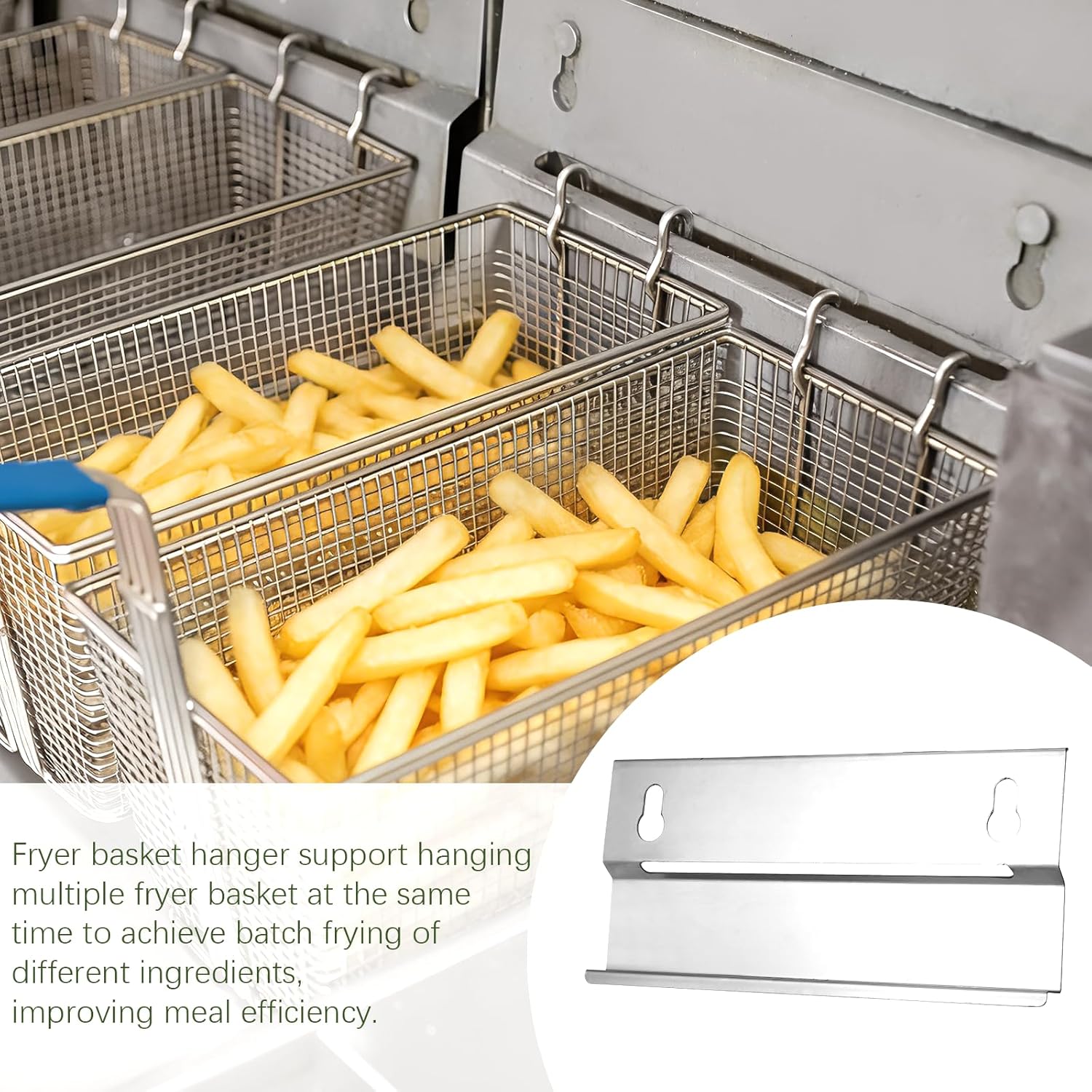 A1105402 Basket Hanger for Pitco Deep Fryer,Commercial Stainless Steel Professional Fryer Hanger Fits for SG14,SGSEBNB-14,SSH55,SSH75RS Series Gas Fryers