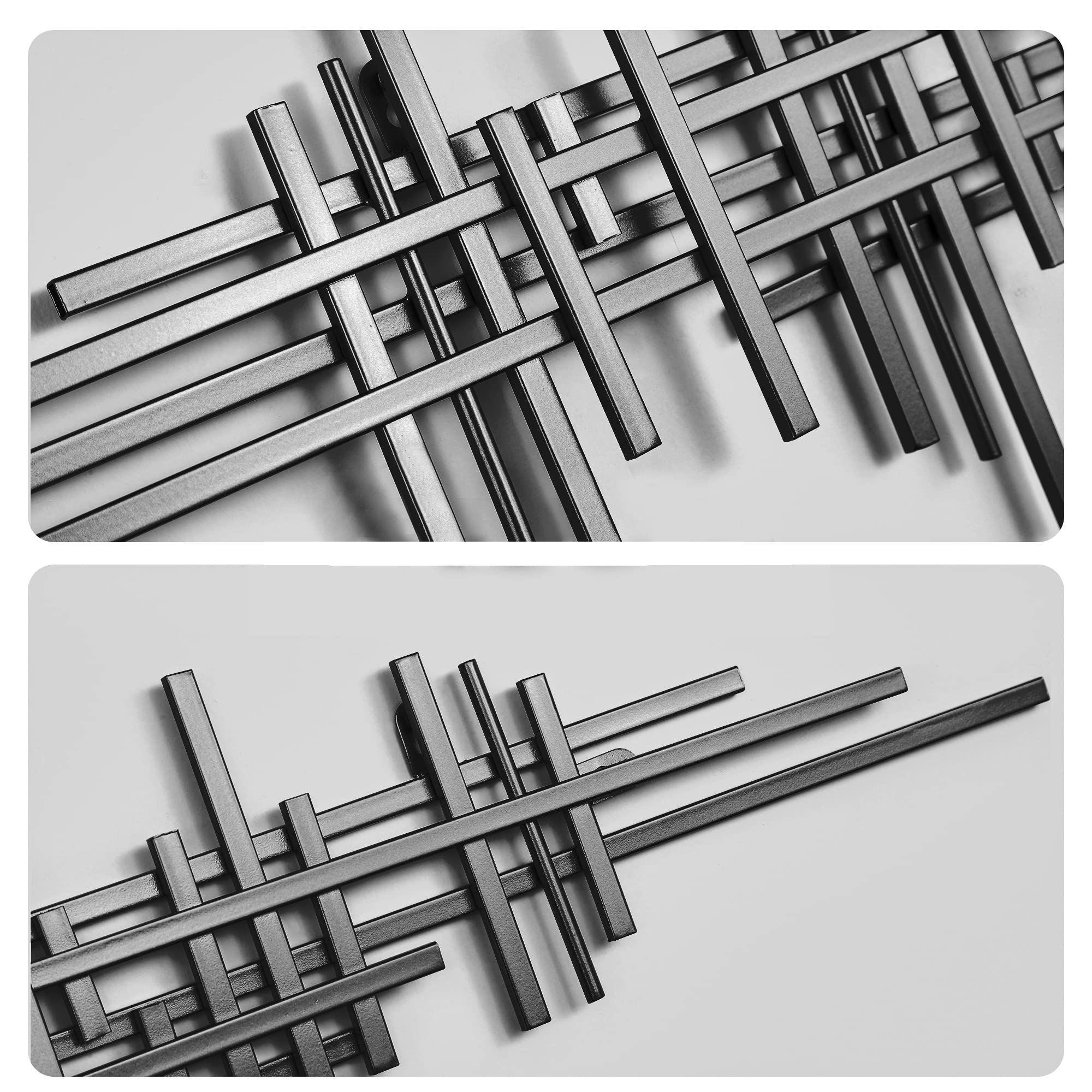 AURTEM Scultura decorativa da parete geometrica in metallo da appendere | Estetica astratta decorazione da parete per arredamento camera da letto, casa, ufficio, fattoria e soggiorno