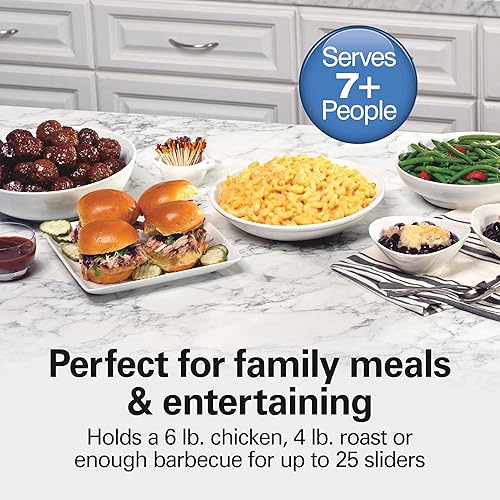 Miniatura 3 de Hamilton Beach Juego de 6 cuartos de galón y olvídate de la olla de cocción lenta programable con función de descongelación, programación flexible,