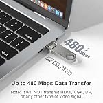 Basesailor USB à USB C Adaptateur de chargeur de voiture 3Pack,USBC CarPlay Convertisseur type C Femelle USBA Connecteur mâle pour nouveau iPhone 17 17e 16 16e 15 Pro Max,Samsung S25 S26,Pas pour iPad/Magsafe/HomePod