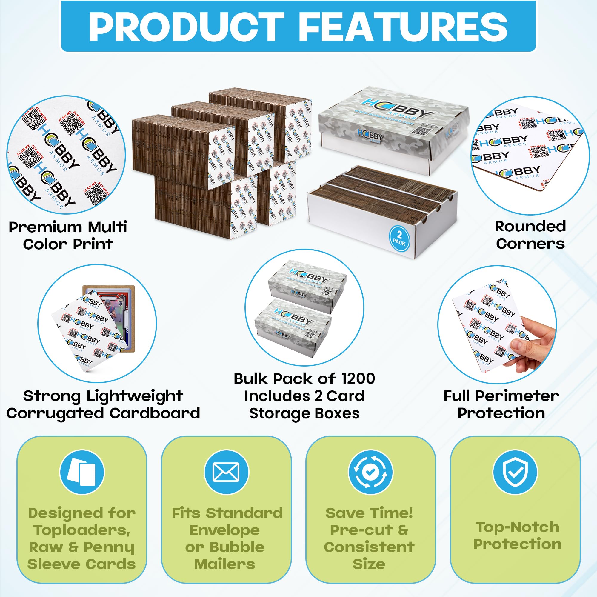 Hobby Armor Sample Pack 20ct Plastic Trading Card Shipping Supplies - 3.5x4.5 Rigid Holders