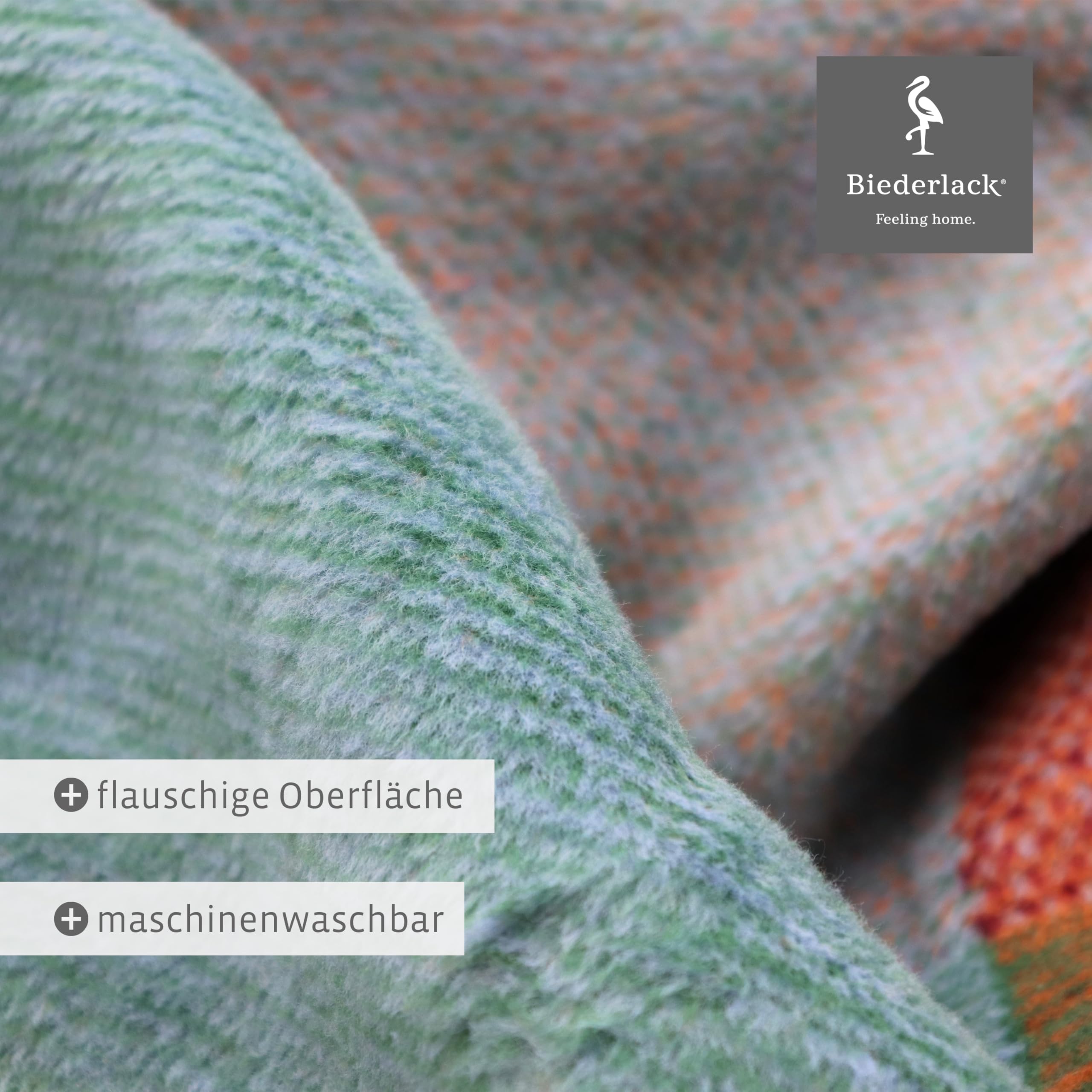 biederlack® Flauschige Kuscheldecke Pure Cotton Karo I Made in Germany I Öko-Tex Made in Green I bunt Karierte Wohndecke aus 100% Baumwolle I Couch-Decke 150x200 cm I nachhaltig produziert