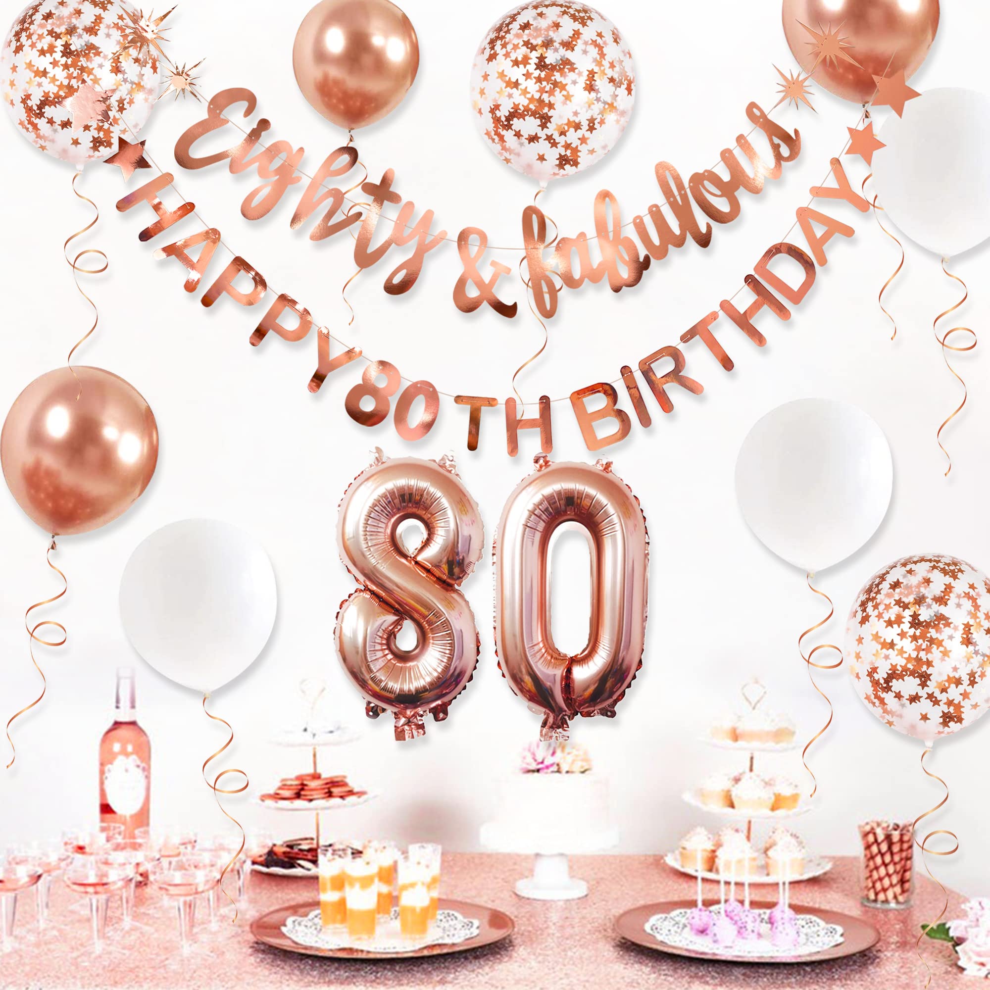 Elaliyi Rose Happy Birthday Banner – Pink Paper Decoration, DIY Party Sign - View #8