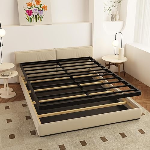 Miniatura 28 de Somier individual XL de 9 pulgadas, base de cama de metal resistente con funda de tela, base de colchón, fácil montaje, sin ruido, color negro 9