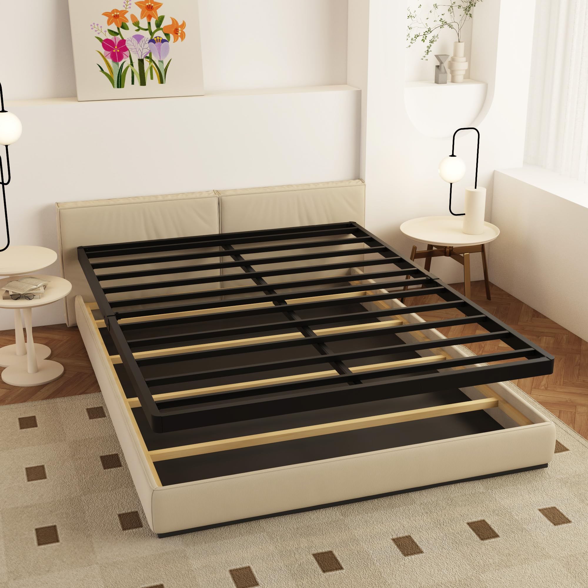 Snapklik.com : King Size Box Spring 2 Inch Low Profile, Heavy Duty ...