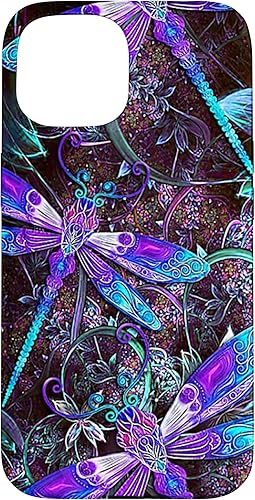 Miniatura 10 de Funda para iPhone 15 Pro Max Dragonflies Floral Purple PC