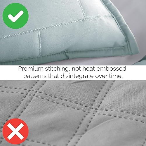 Vista 107 de Southshore Fine Living - Juego de funda acolchada de 6 piezas, diseño de hojas botánicas, color azul Hojas Botánicas Azul