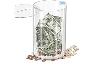 Clear Tip Jar: Sealed Money Jar for Safe & Stylish Savings