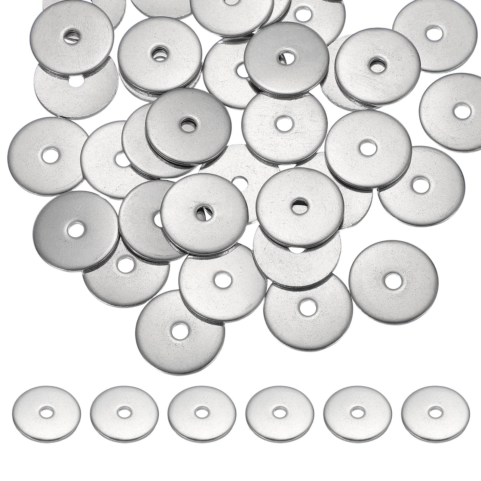 PATIKIL M4 x 25mm Metal Screw Washers Set, 36Pcs 304 Stainless Steel Flat Washers for Screws Bolts Factories Home Outdoor Projects