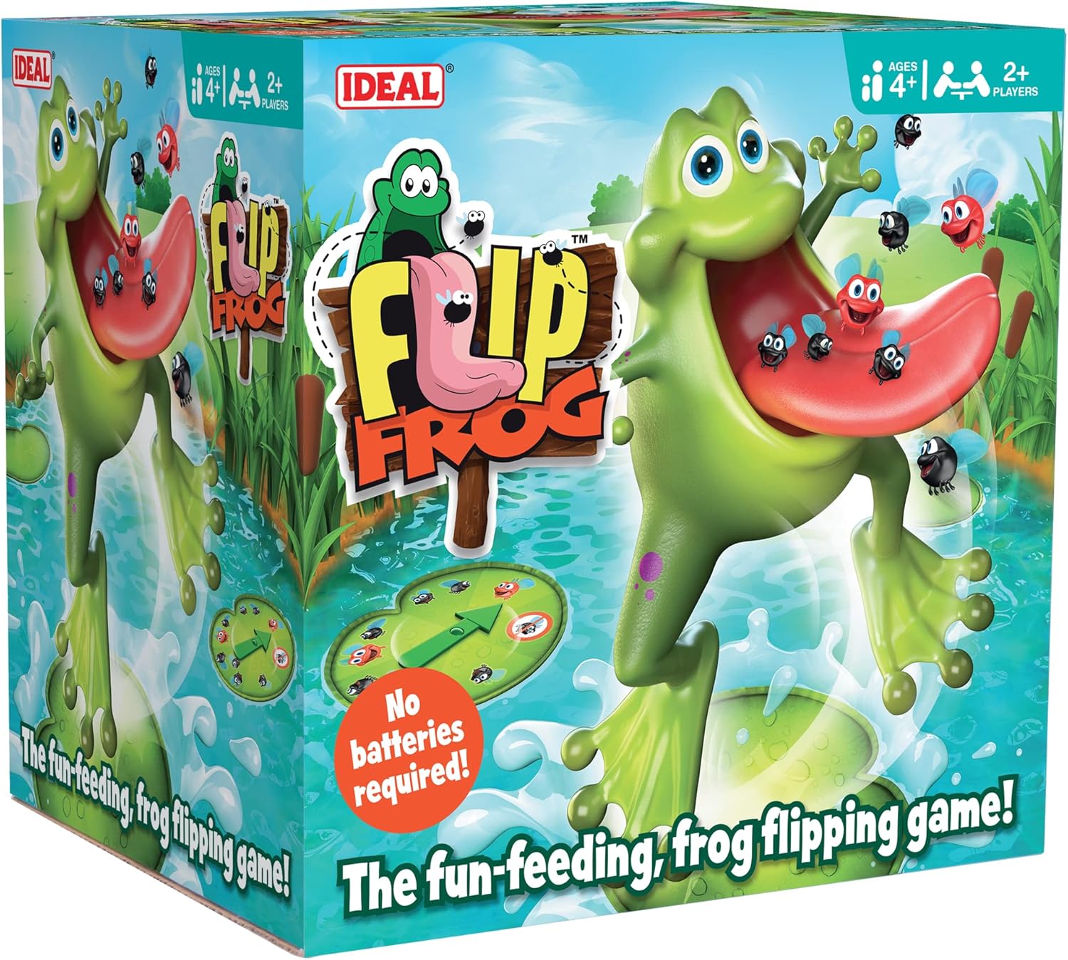 Ideal, Flip Frog: The Fun-Feeding, Frog Flipping Action Game, Kids Games, for 2+ Players, Ages 4+
