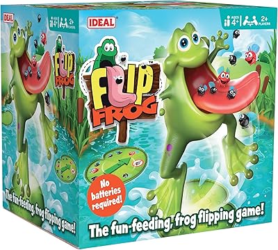 IDEAL | Flip Frog: the fun-feeding, frog flipping action game!| Kids Games | For 2+ Players | Ages 4+
