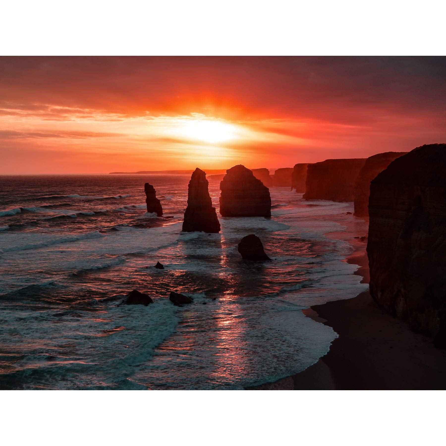 Holthausen Twelve Apostles Sunset Australia Large Canvas Wall Art Print