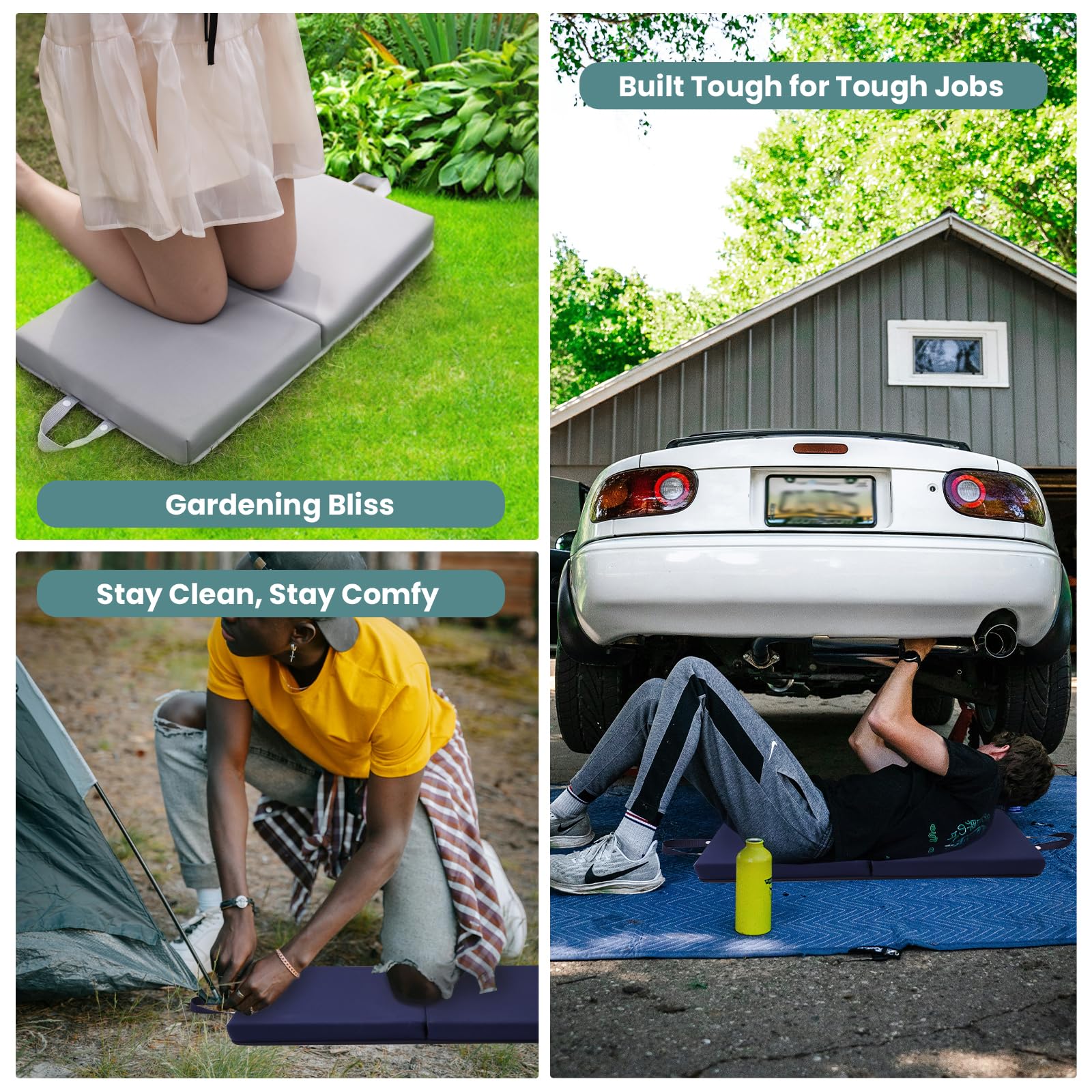 Kniekussen extra comfort memory foam groen