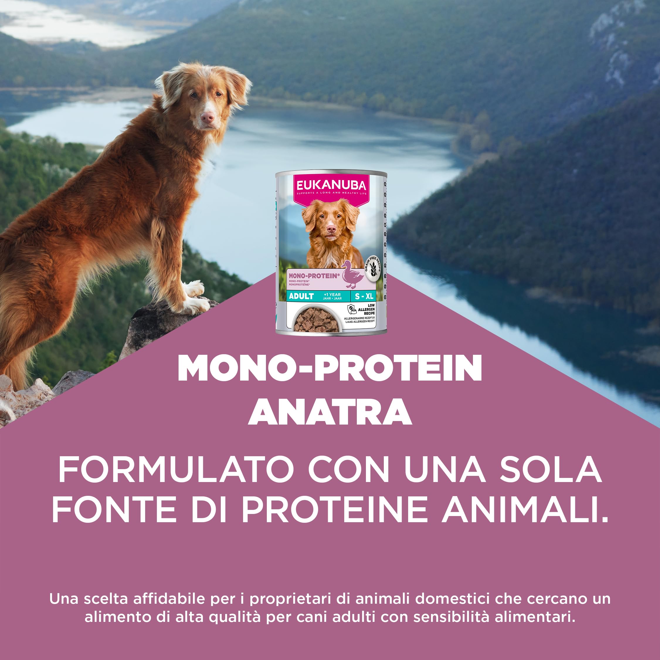 EUKANUBA Special Care cibo umido per cani adulti, Mono-Protein all’anatra 6 x 400 g