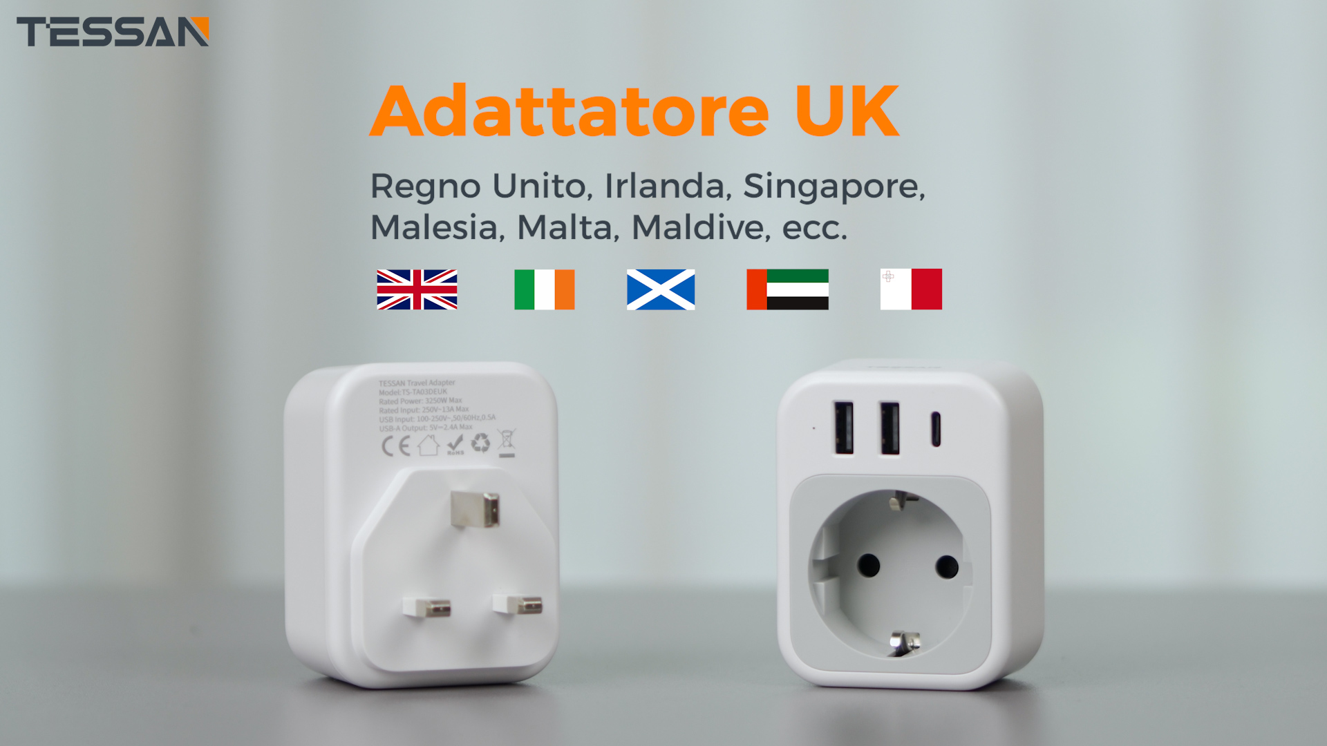 Hichain Adattatore Universale da Viaggio 35W PD Ricarica Veloce