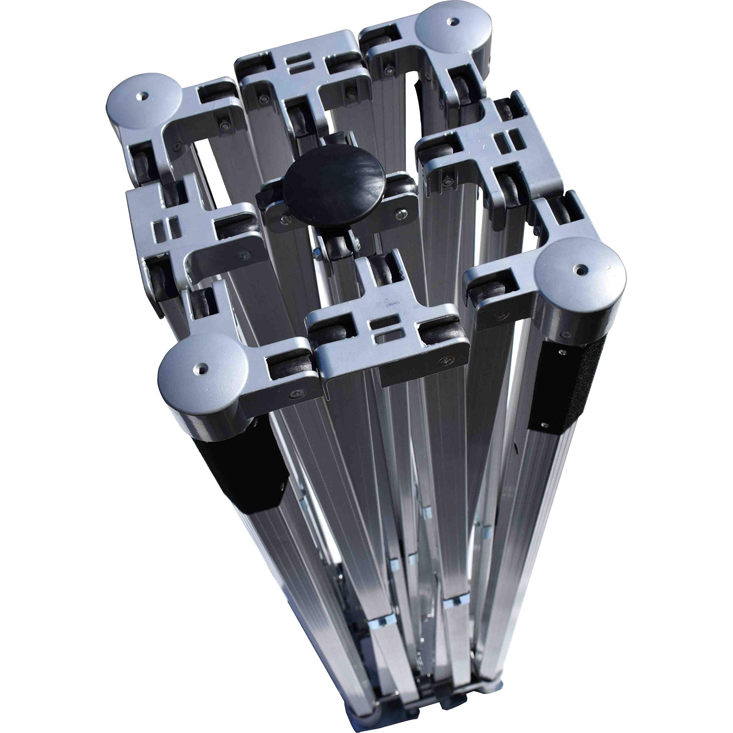 RAY BOT. Gazebo Pieghevole 3x6 LINEA TOP da 55mm alluminio, tessuti da 500g PVC impemeabile. Omologato e con certificazioni a legge (Teli Finestrati Inclusi, Blu)