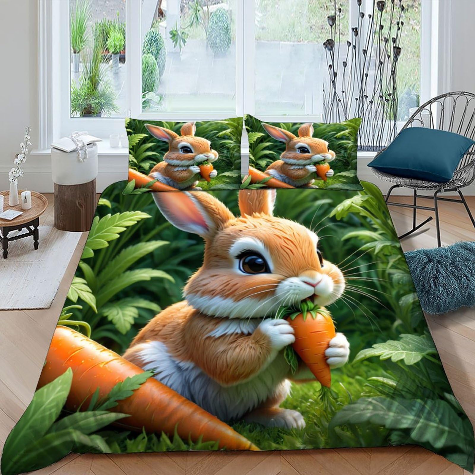 Housse de couette microfibre 220x240 cm Wild Animals parure de lit zippée anti-transpiration