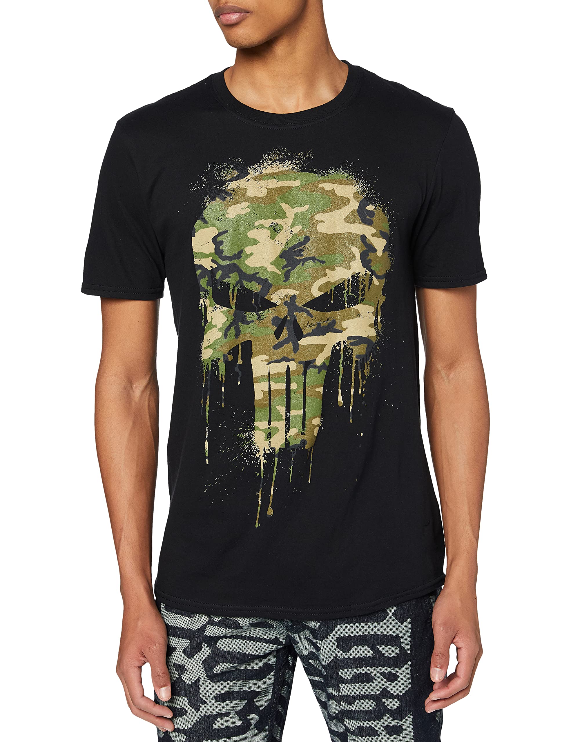 MarvelMen's Punisher Skull Camo T-Shirt