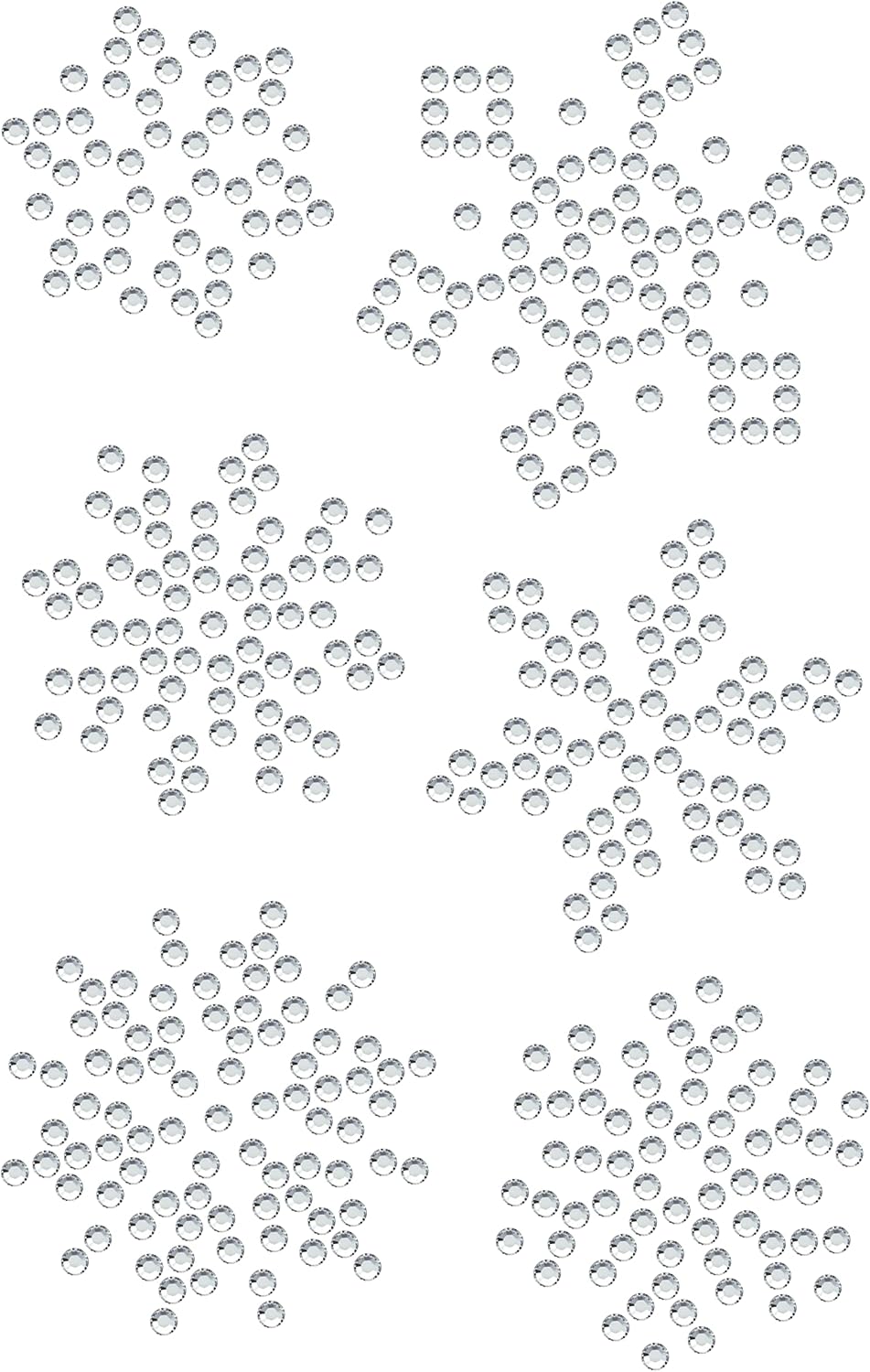 Rhinestone Genie Snowflakes 2" to 3" Magnetic Rhinestone Template, Black