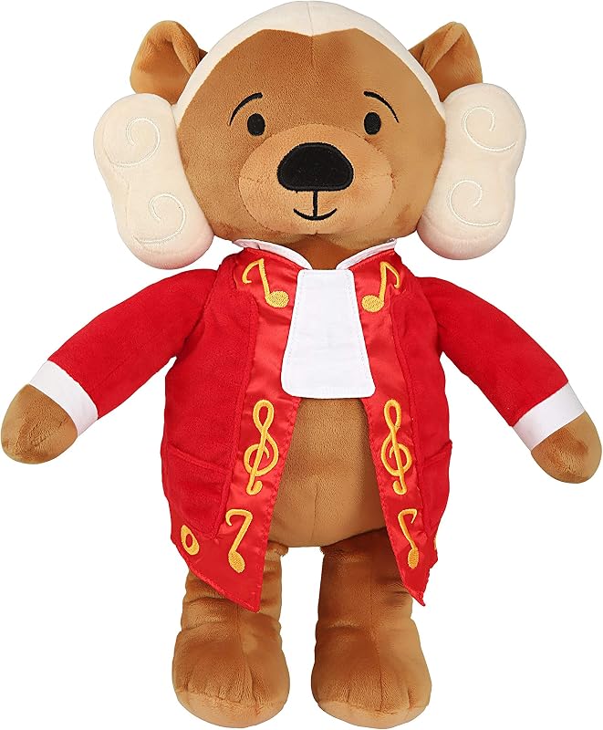 Amadeus Mozart Plush Bear – Plays 40 Mins of Classical Music, Educational & Soothing Interactive Teddy Bear for Babies & Toddlers, Perfect