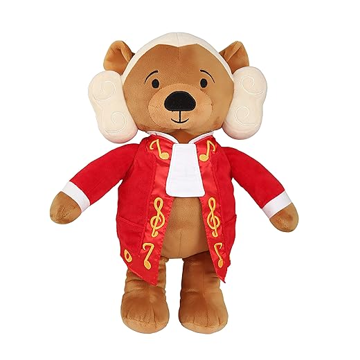 Amadeus Mozart Plush Bear – Plays 40 Mins of Classical Music, Educational & Soothing Interactive Teddy Bear for Babies & Toddlers, Perfect