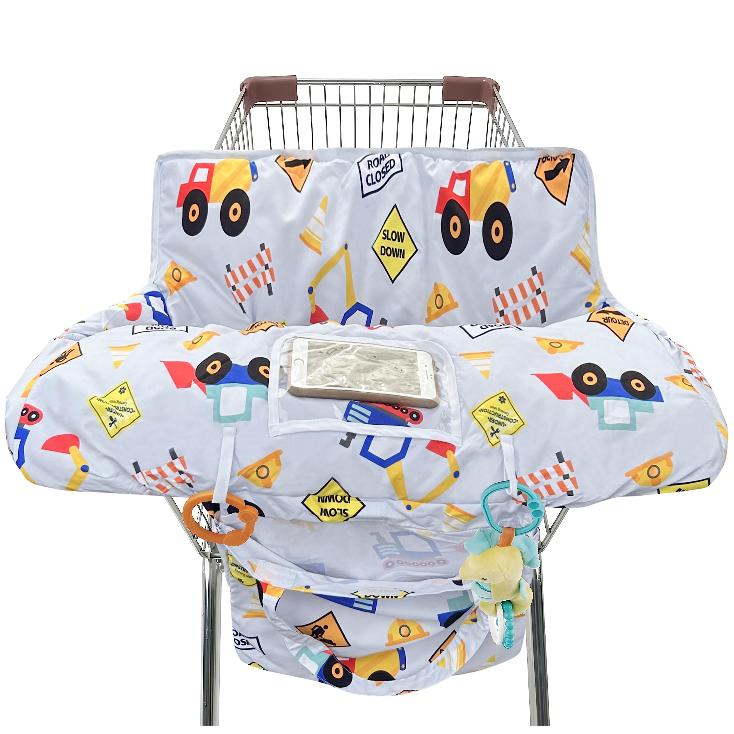 Shopping Cart Cover for Baby,2-in-1 High Chair Cover with Portable Cloth Bag,Cart Seat Pad for Babies Grocery Cushion Cover Restaurant,Suitable for