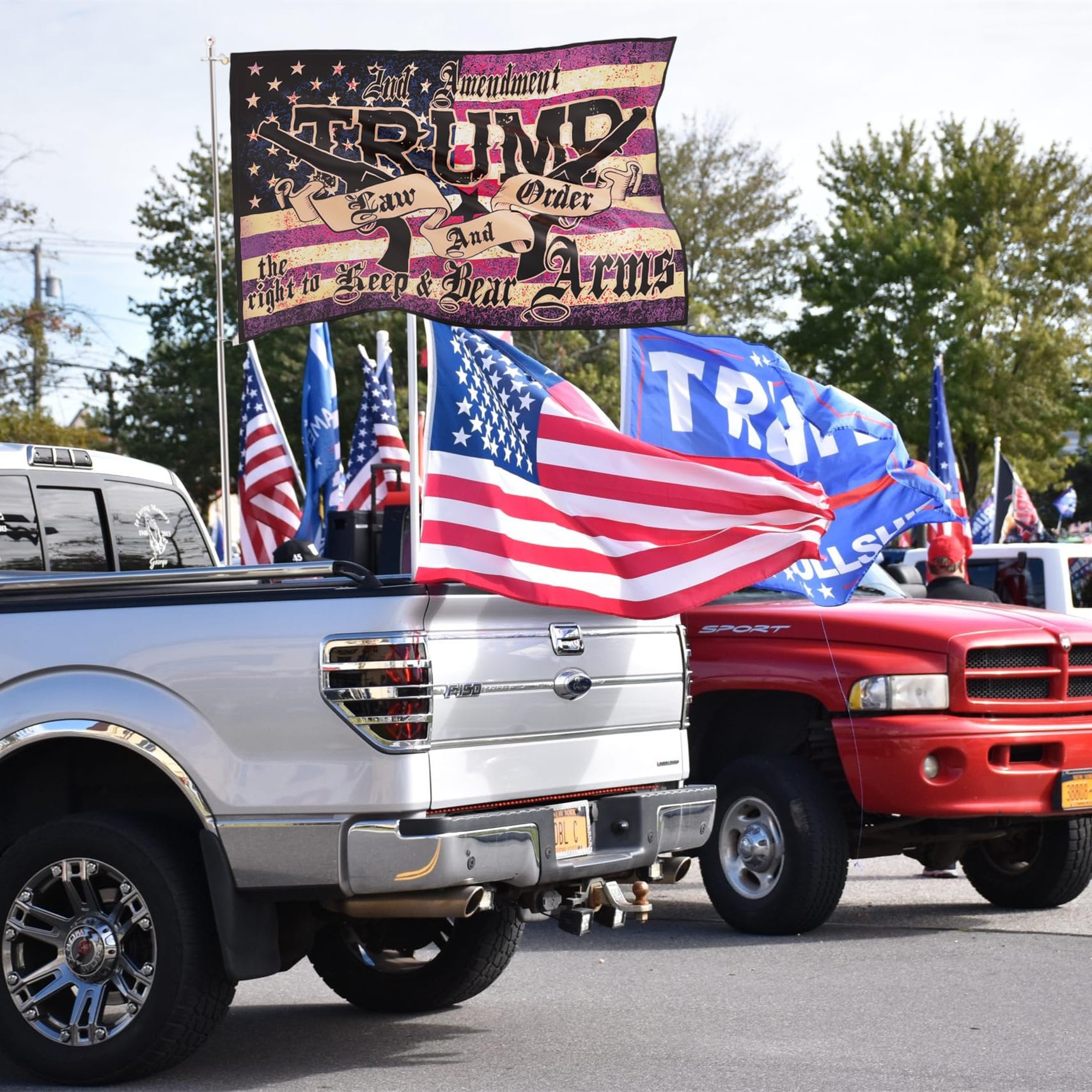 3x5 Ft Double Sided Trump Flag - 3-Ply Heavy Duty Polyester, 45th 47th Design, UV Resistant With Brass Grommets For Outdoor