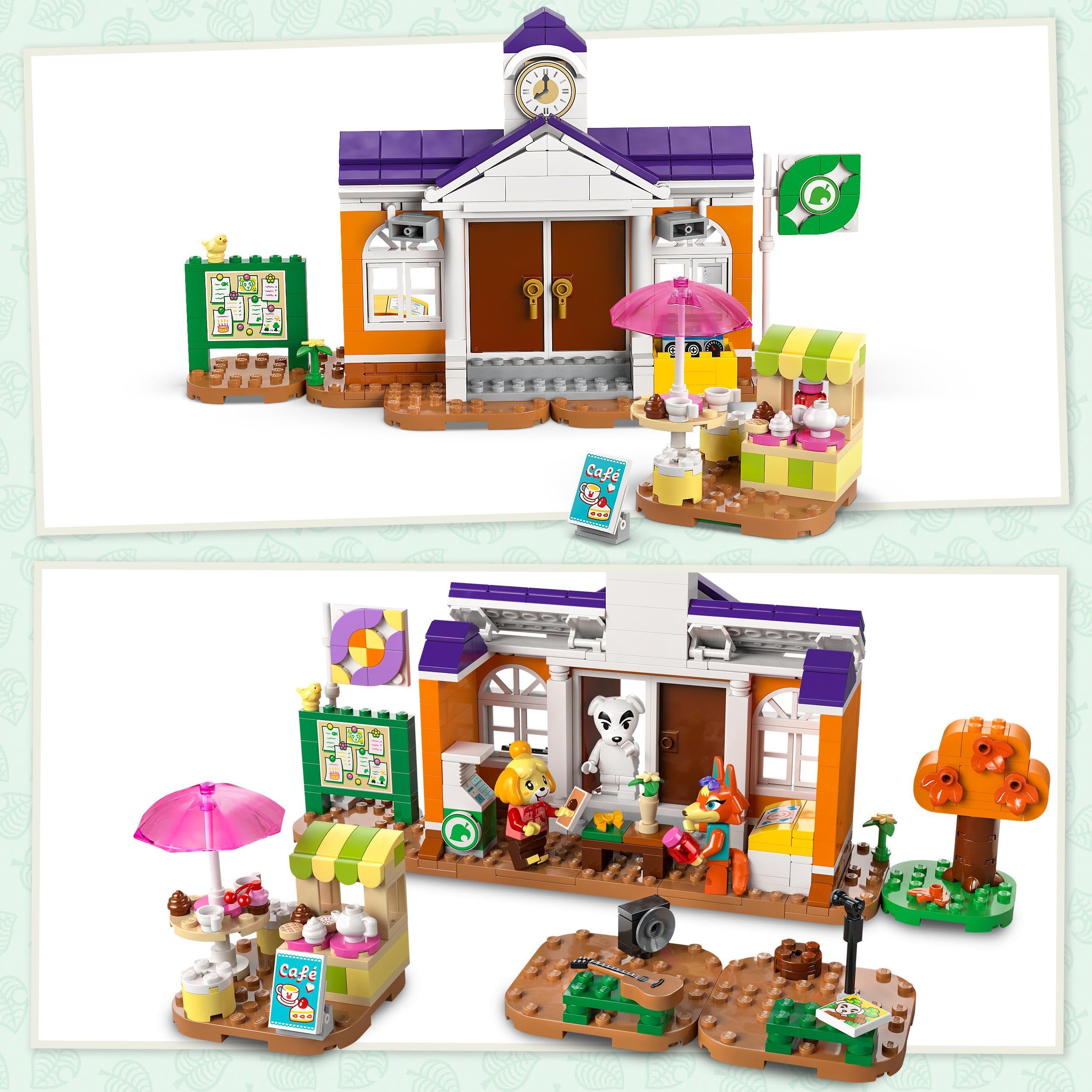 LEGO Animal Crossing Concerto in Piazza con K.K., Casa Giocattolo, Caffè e Veicolo da Costruire Ispirati al Videogioco, Giochi Creativi per Bambine e Bambini da 7 Anni, Idea Regalo di Compleanno 77052